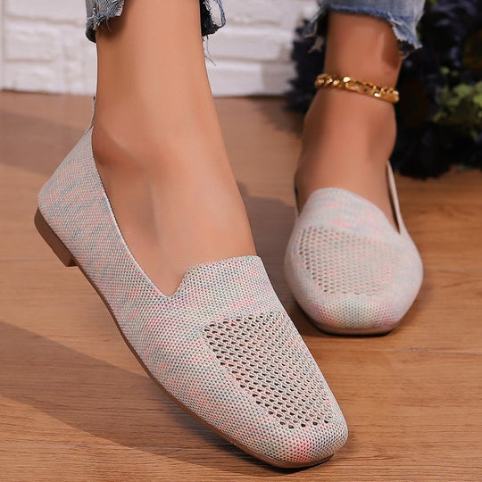 Damen Slip-On Mokassins aus atmungsaktivem Netzmaterial EB
