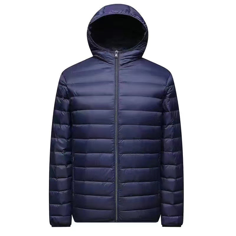 Herren nan ultraleichte Packbare Microsteppjacke mit Stehkragen, wattierter Isolierung und windabweisender Hülle EB