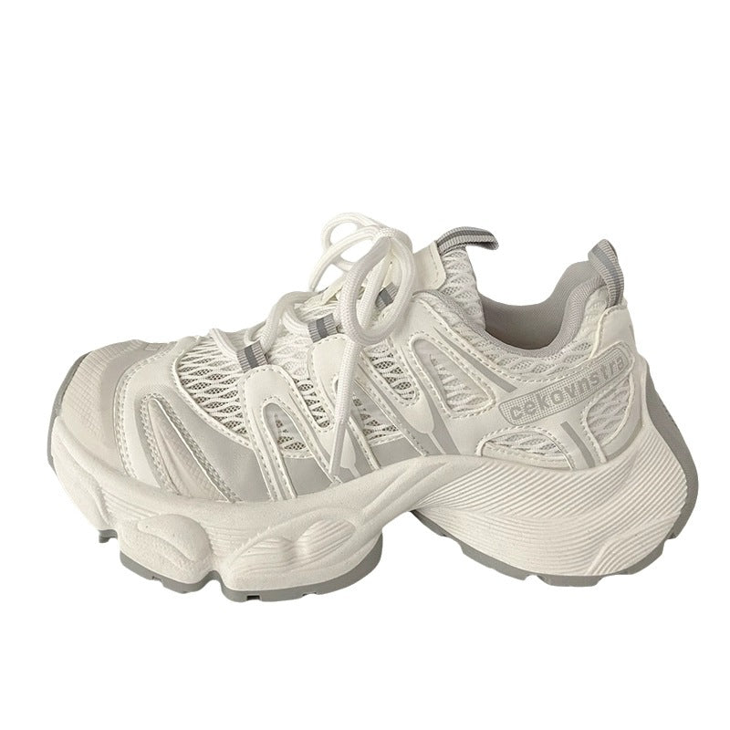 Damen Sportliche Lauf-Sneaker mit atmungsaktiver Netz-Oberfläche und dämpfender Sohle EB