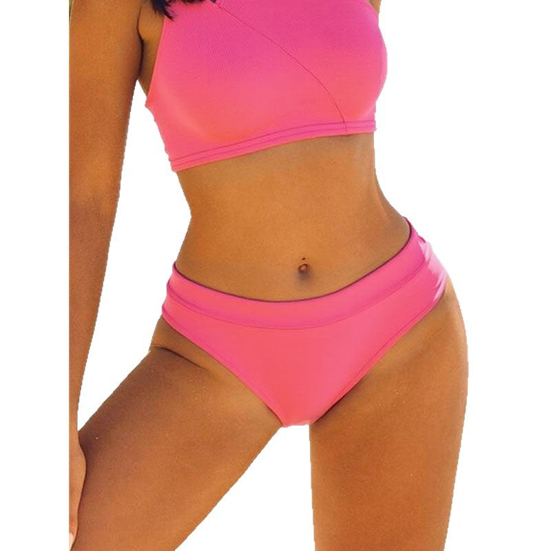 Damen Einseitig geschnittener Bikini mit stützendem Oberteil EB