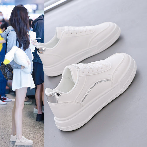 Damen Sportliche Sneakers mit elegantem Metallic-Akzent und bequemer Dämpfung EB