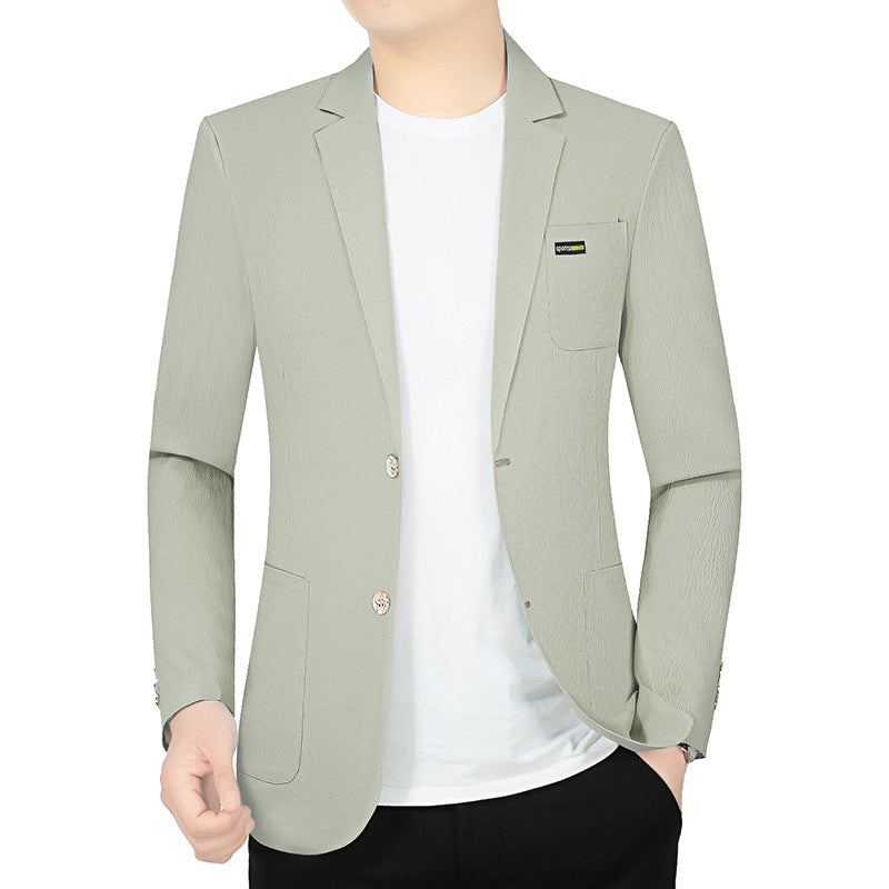 Herren Modernes Stretch Business-Sakko mit schmalem Schnitt und aufgesetzten Taschen EB
