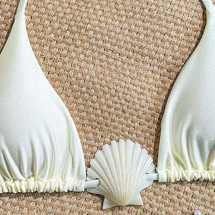 Damen Triangel-Bikini mit dekorativer Muschel EB