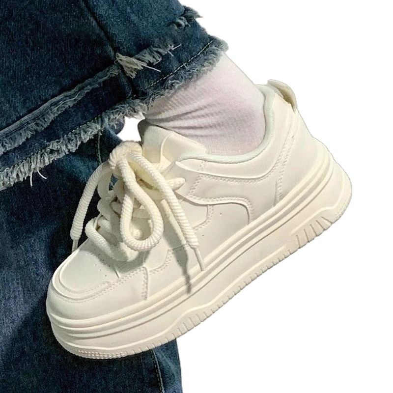 Damen Komfortable Sneaker mit dicker Gummisohle und atmungsaktivem Obermaterial EB