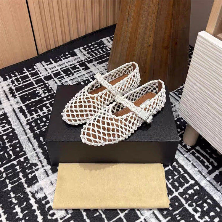 Damen Elegante Netzschuhe mit modischem Riemendesign EB