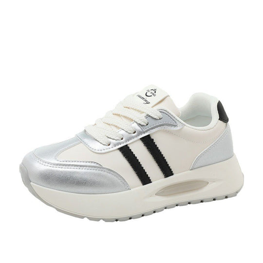 Damen sportive Sneaker mit luftdurchlässiger Oberflächenstruktur und dämpfendem Profil EB