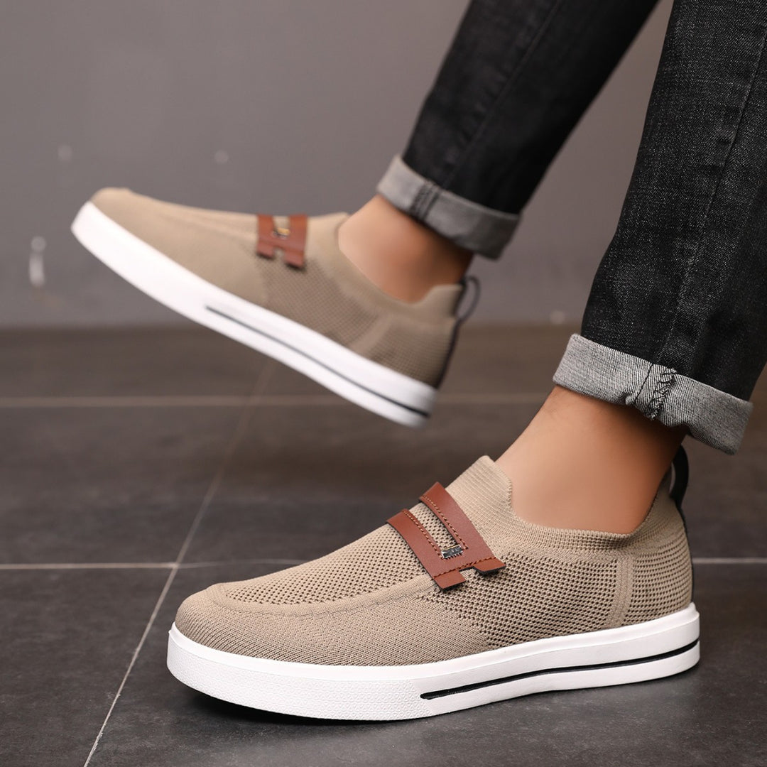 Damen Bequeme Slip-On Sneakers mit atmungsaktivem Mesh-Obermaterial und rutschfester Sohle EB