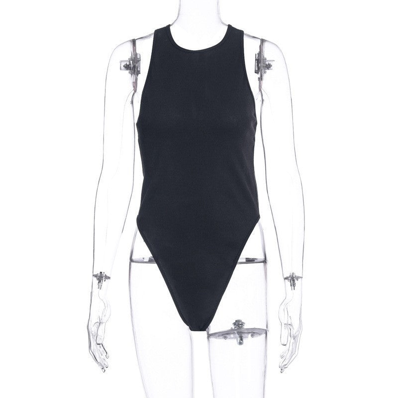 Damen High-Cut Badeanzug mit feinen Rippdetails EB