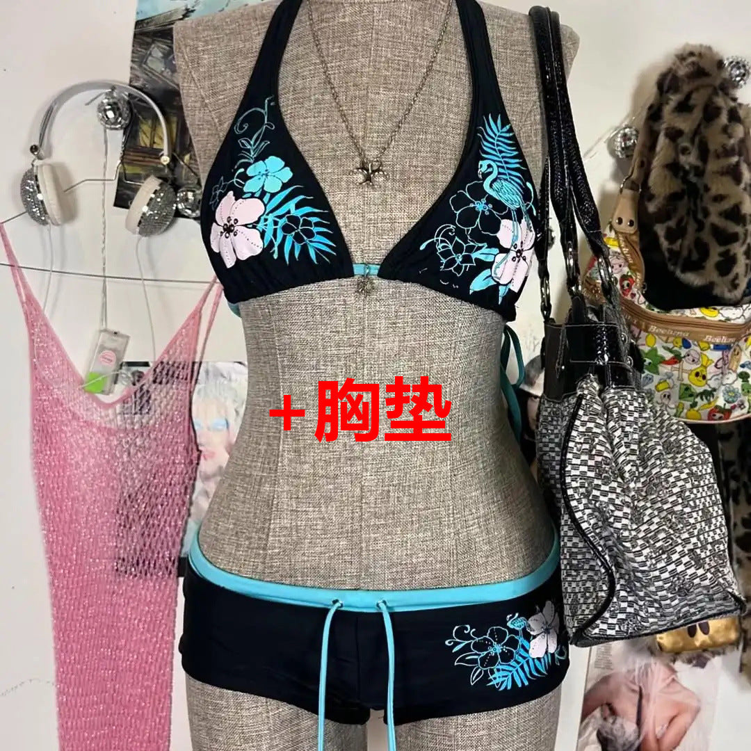 Damen-Bikini-Set mit floralem Design und verstellbaren Trägern EB