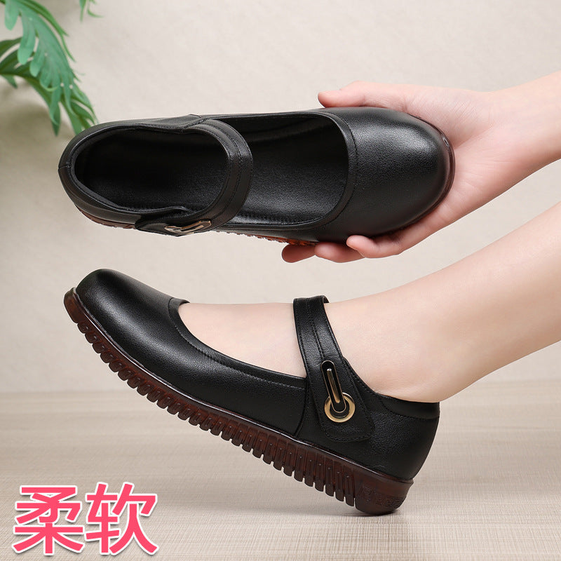 Damen Mary Jane Ballerinas mit elastischem Riemen und bequemem Fußbett EB