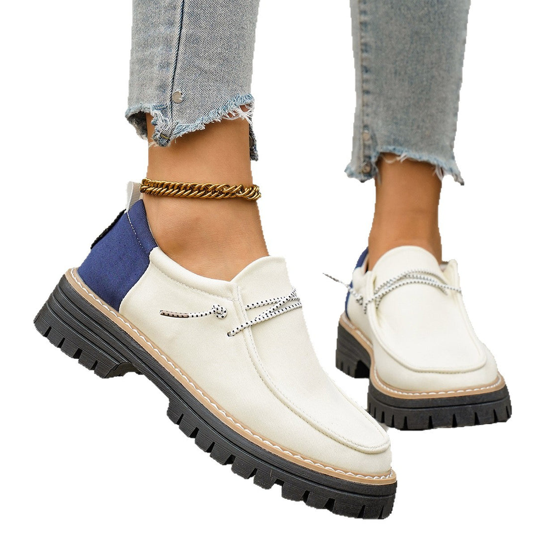Damen modische Slipper mit praktischem Gummizug und robustem Profil EB