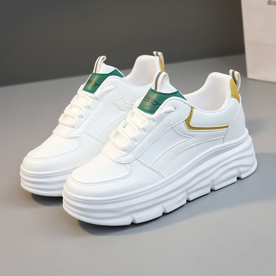 Damen Sneaker mit hochgezogenem Sohlenprofil und atmungsaktiver Oberflächenstruktur EB