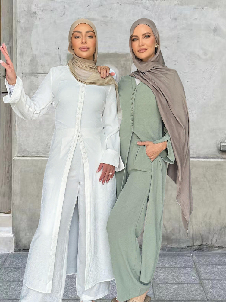 Damen Jumpsuit mit elegantem Knopfdesign und weitem Bein EB