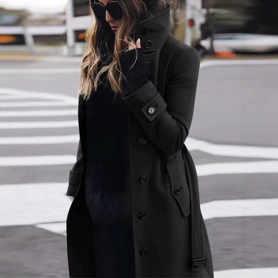 Damen eleganter und bequemer Langmantel EB