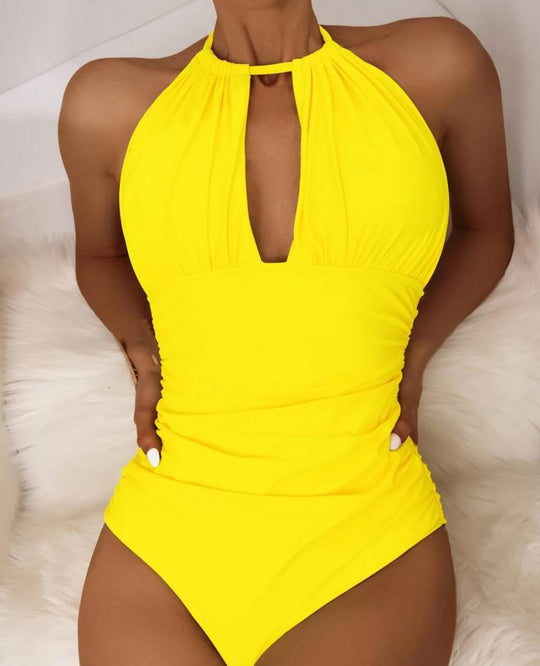 Damen Badeanzug mit schickem Halterneck-Design EB