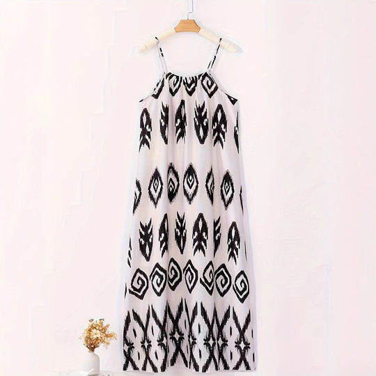 Damen Maxikleid mit aufregendem Ethno-Print und leicht fließendem Schnitt EB