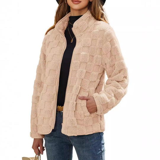 Damen kuschelige Fleecejacke EB