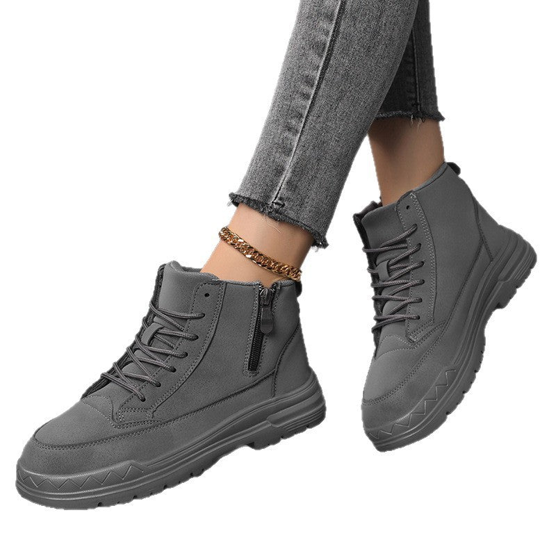 Damen Trendige Winterstiefel mit rutschfester Sohle und praktischem Reißverschluss EB