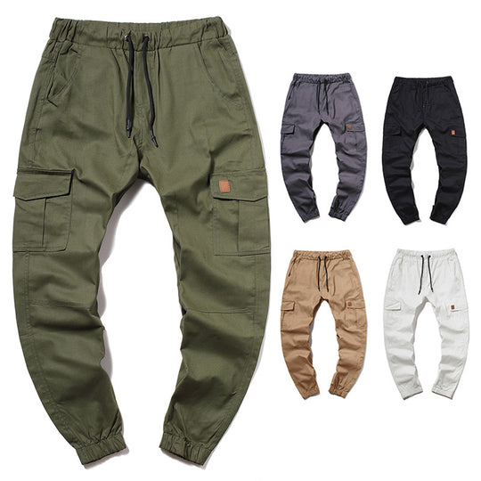 Herren Cargo-Hose im modernen Design mit mehreren Taschen und elastischem Bund EB