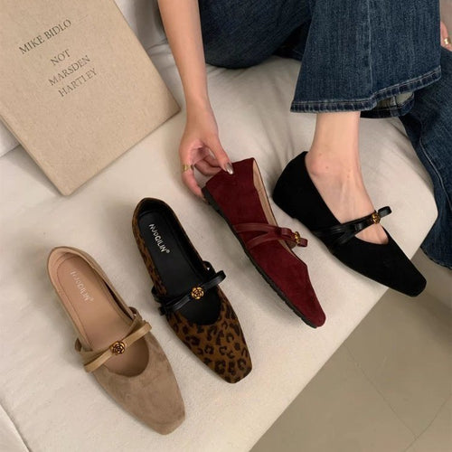 Damen Elegante Mules aus weichem Wildleder mit modischem Schleifen-Detail EB