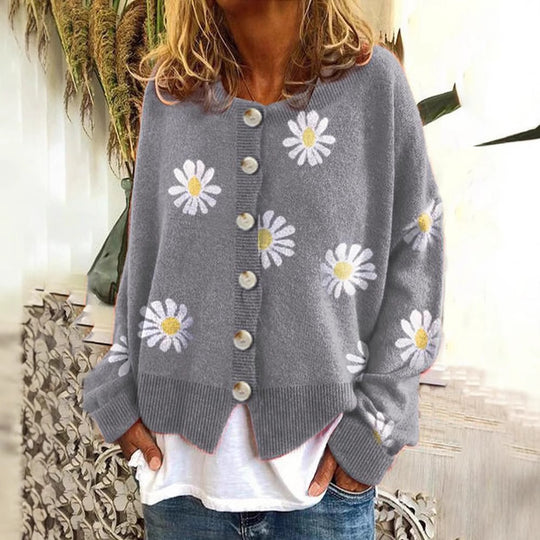 Damen modischer Blumensweater EB