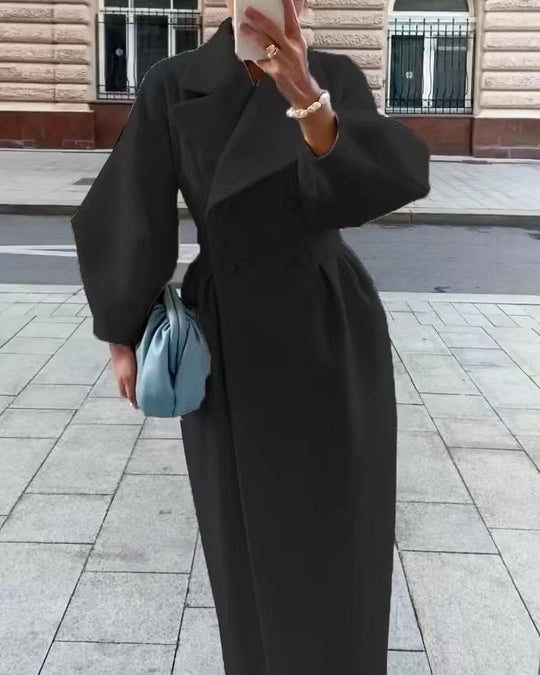 EB | Langer Trenchcoat für Damen - Reverskragen