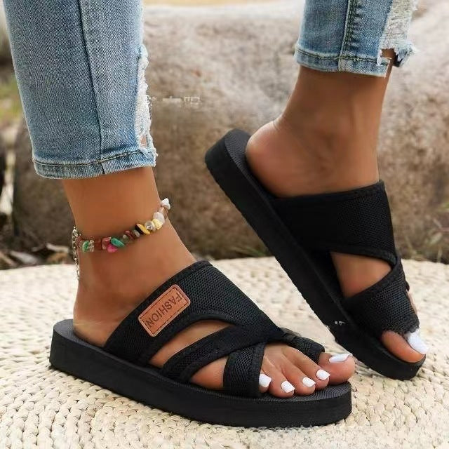 Damen Bequeme Riemensandalen mit ergonomischem Design und atmungsaktiver Obermaterialstruktur EB