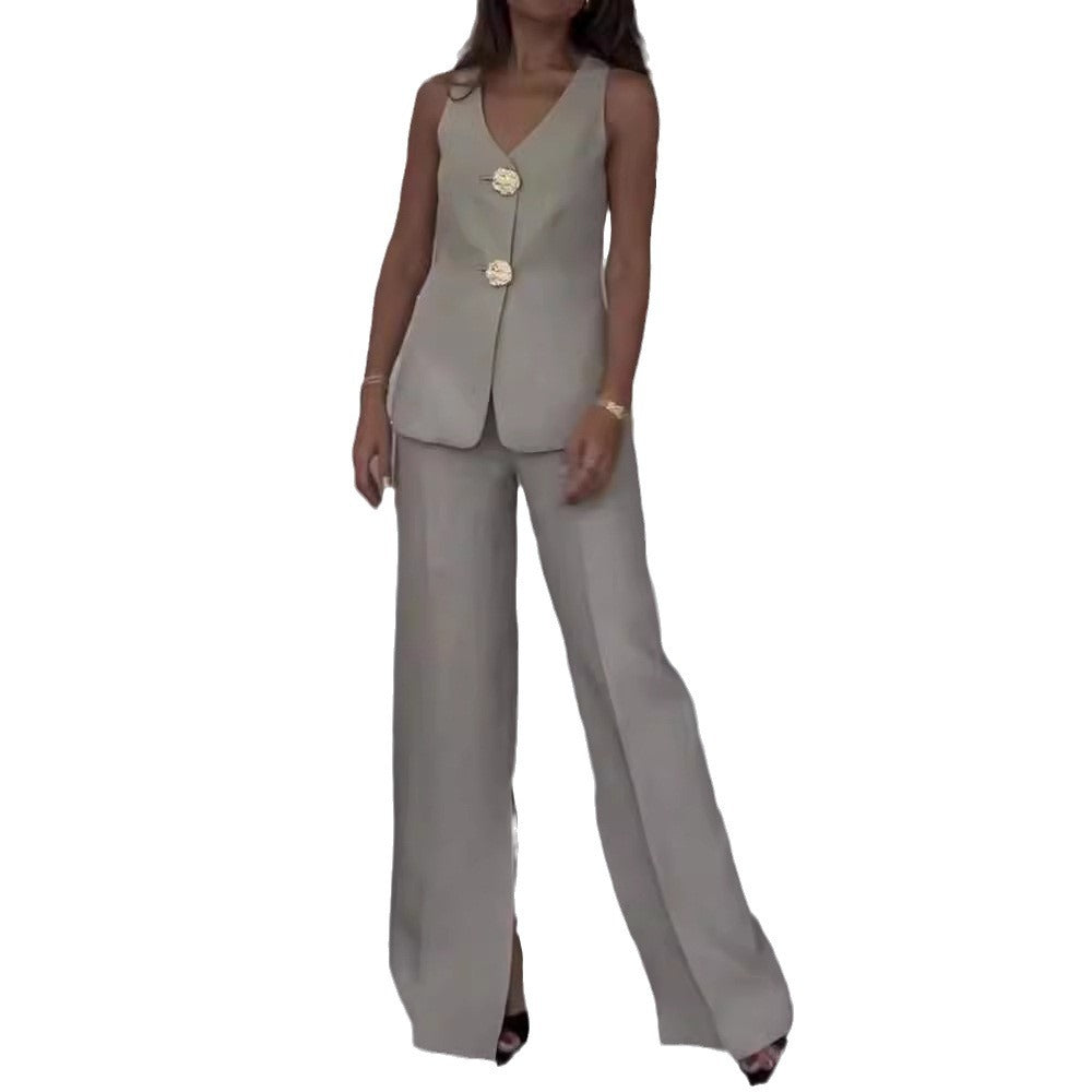 Damen Anzug mit Tailored Schnitt und eleganter Knopfdetaillierung EB