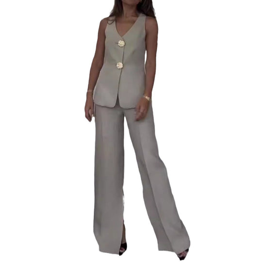 Damen Anzug mit Tailored Schnitt und eleganter Knopfdetaillierung EB