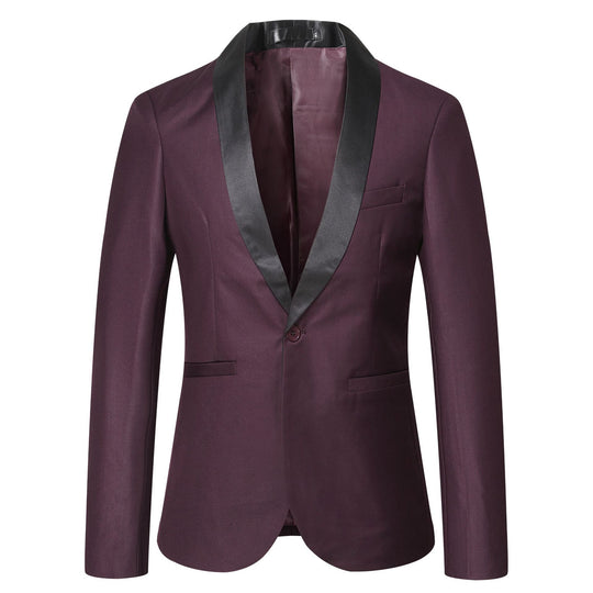 Herren eleganter Smoking-Blazer mit schickem Satinrevers EB