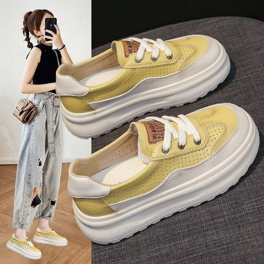 Damen sportive Chunky Sneakers mit atmungsaktivem Obermaterial und gepolsterter Sohle EB