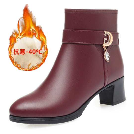 Damen Elegante Stiefeletten mit modischem Schnallen-Detail EB