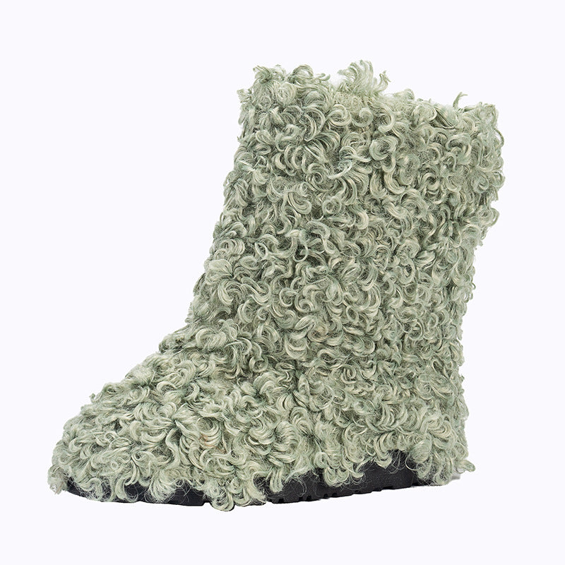 Damen stylische und komfortable Kuschel-Stiefel EB