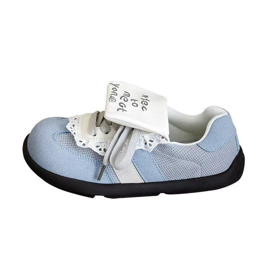 Damen Sneakers mit modischen Rüschen-Details und dämpfender Sohle EB