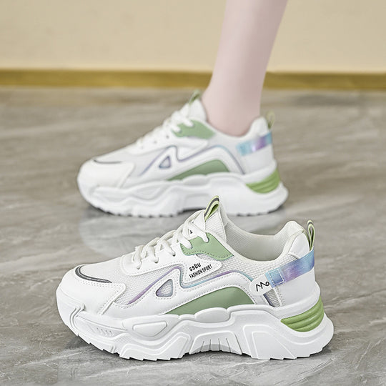 Damen Sportliche Chunky Sneakers mit atmungsaktiver Netzstruktur und stabiler Sohle EB