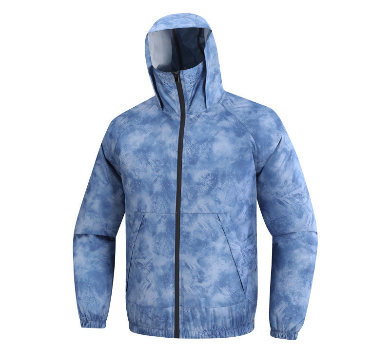 Herren nan leichte winddichte Sommerjacke mit abnehmbaren USB-Lüftern und atmungsaktivem Funktionsmaterial R&B