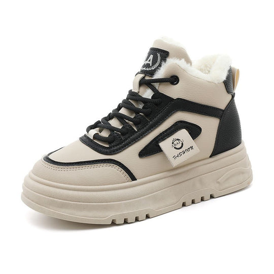Damen Warmgefütterte High-Top Sneakers mit sportlichem Design EB