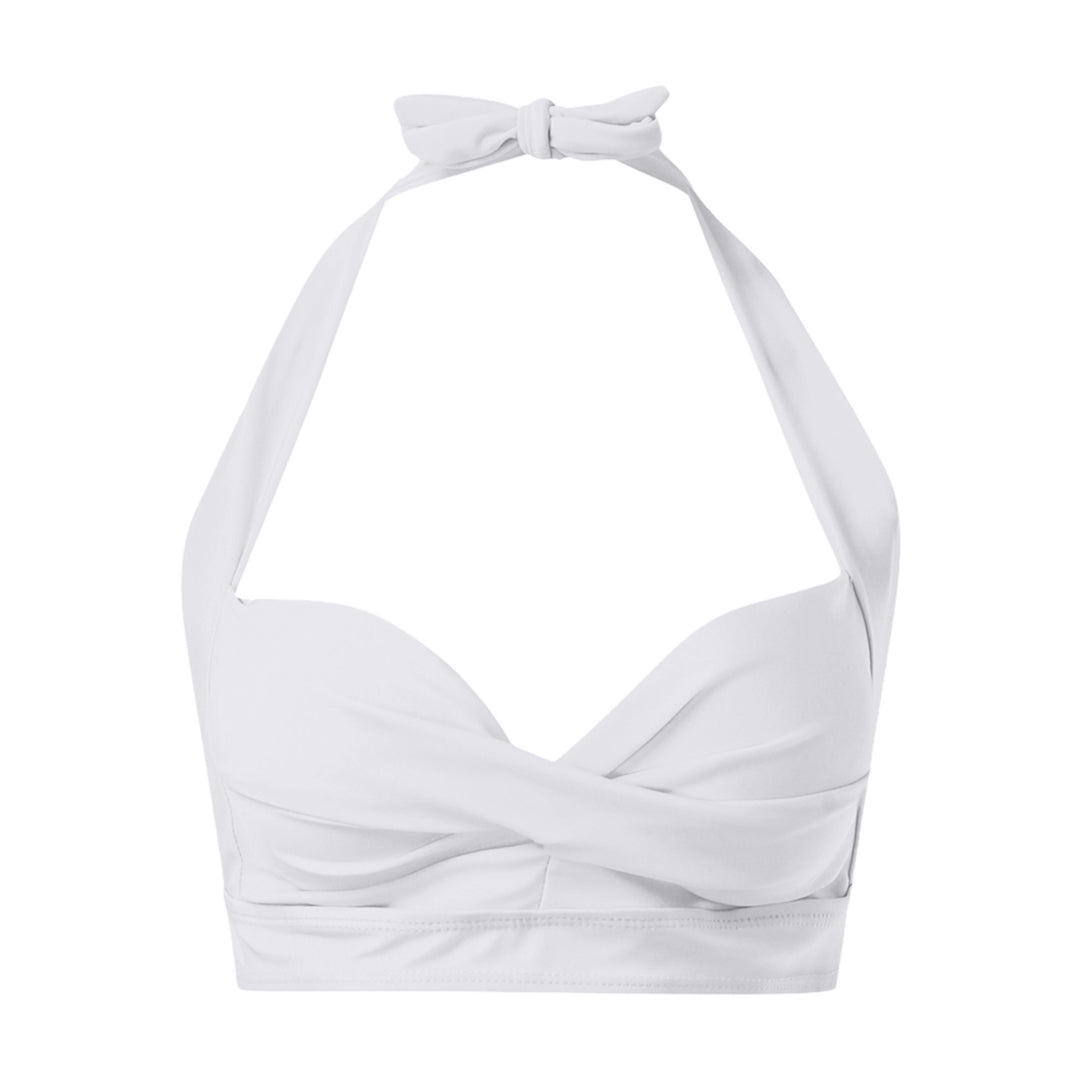 Damen Sportliches Bikinioberteil mit tiefem Ausschnitt und Halter-Design EB