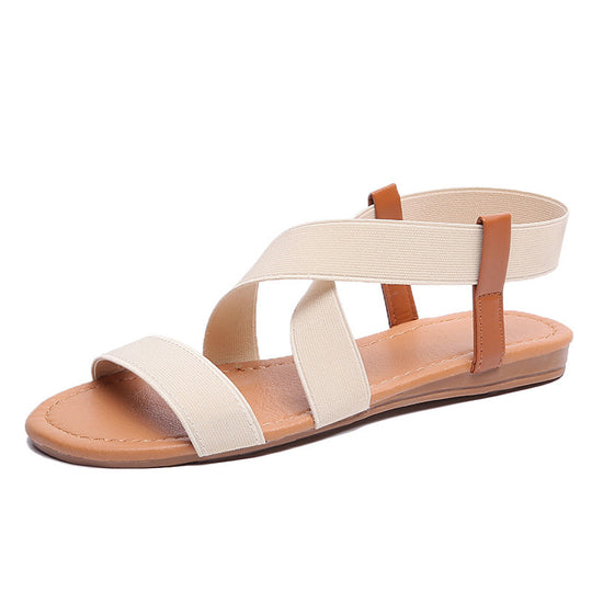 Damen Komfortable Kreuzriemen-Sandalen mit gepolsterter Innensohle EB