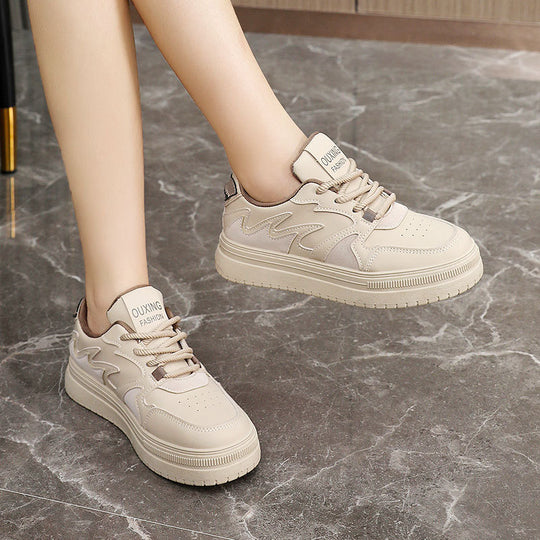 Damen modische Sneakers mit atmungsaktiver Oberflächenstruktur und trendigem Design EB