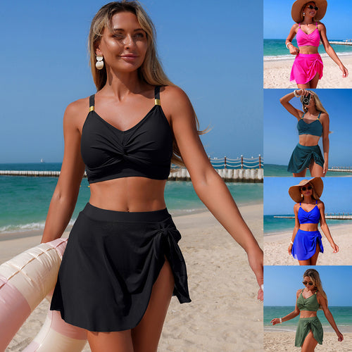 Damen Schwimmbikini mit Wickelrock EB