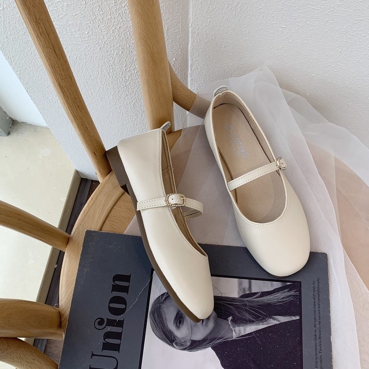 Damen elegante Ballerinas mit Schnallen-Detail EB
