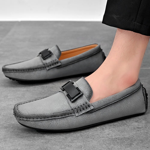 Herren Elegante Mokassins mit modischer Schnalle EB