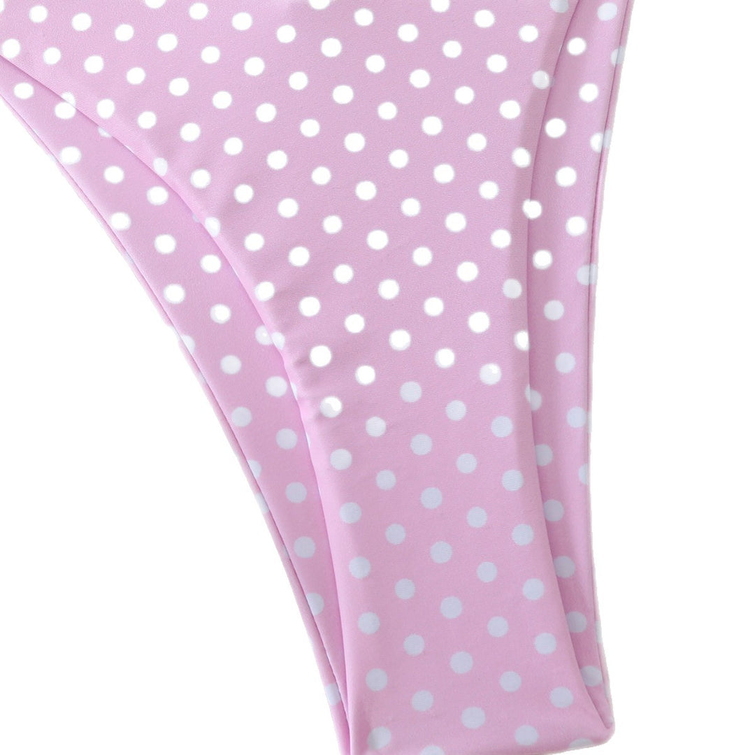 Damen Bunt gepunkteter Triangel-Bikini EB