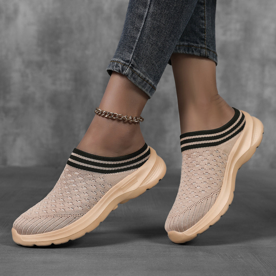 Damen Bequeme Slip-On Freizeitschuhe EB