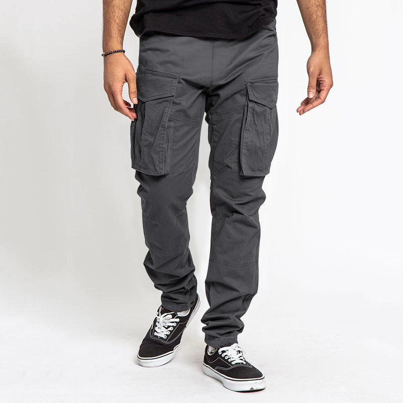 Herren Cargo-Hose mit Mehrfach-Taschen, tapered Passform & Kordelabschluss EB