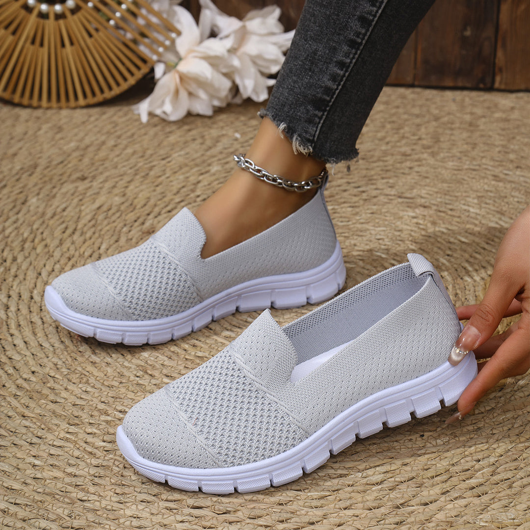 Damen Slip-On Sneakers mit atmungsaktivem Netzmaterial EB