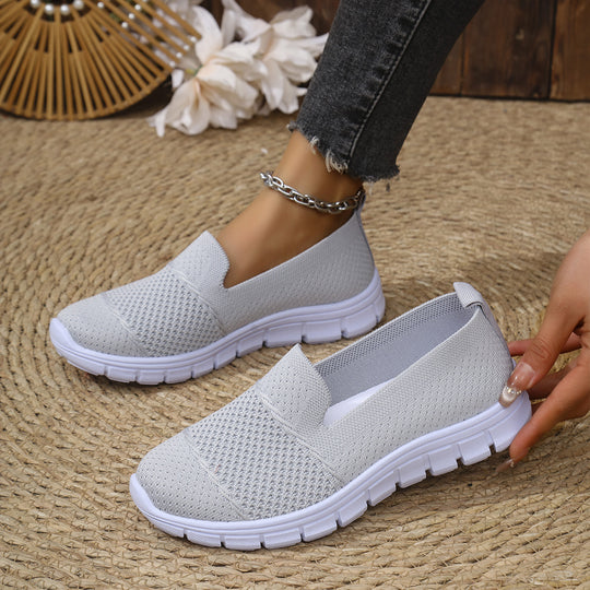 Damen Slip-On Sneakers mit atmungsaktivem Netzmaterial EB