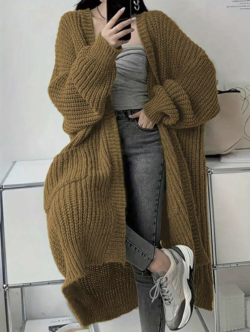 Damen Strickmantel im Oversized-Stil EB