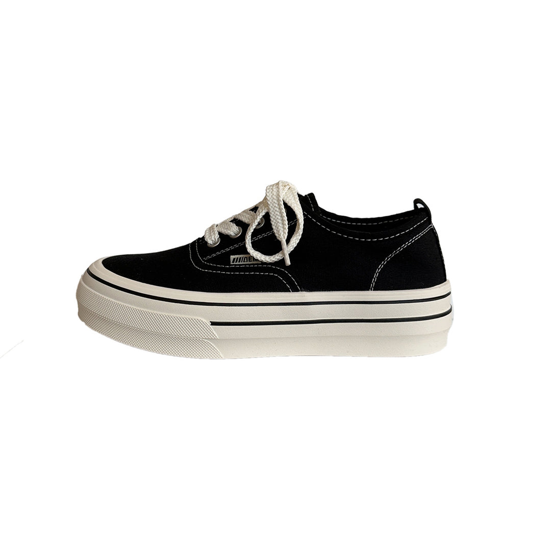Damen Casual Sneakers im Vintage-Stil mit robustem Gummiboden und atmungsaktivem Canvas-Obermaterial EB